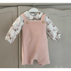 Conjunto peto pana rosa y...