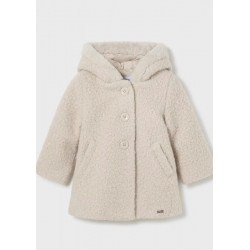 Abrigo rizo crudo bebé niña...