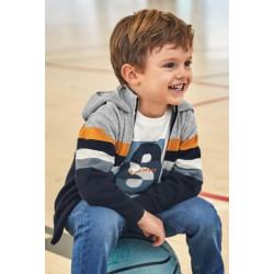 Chaqueta franjas tricot...