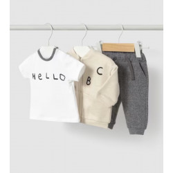 Chándal 3 piezas gris...