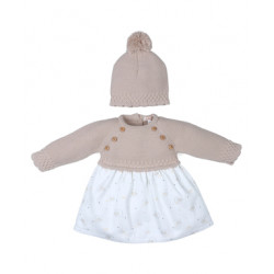 Vestido punto y tela...