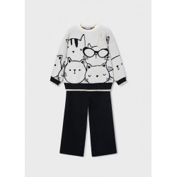 Conjunto jersey estampado y...
