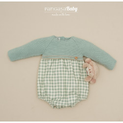 Pelele cuadros verde...