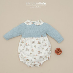 Pelele Teddy celeste empolvado