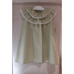 Vestido topitos verde Coco...